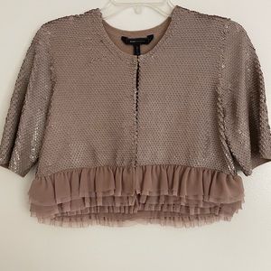 BCBG Sequin Crop Top